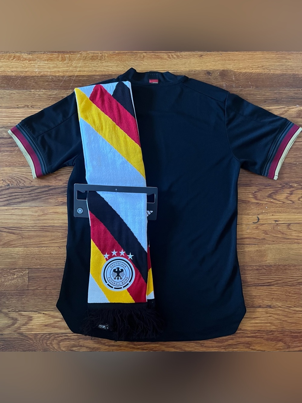 Adidas Jersey Black Short Sleeve Germany National Soccer 2020-21 Away Kit XL - Picture 8 of 8